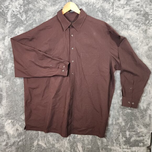 Perry Ellis Other - Perry Ellis Dress Shirt Button Up Pockets Men's 2X Long Sleeve Burgundy Red